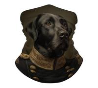 Black Dog Dressed As An Admiral Ghetta da Collo Elastico Headwrap Multiuso Sciarpa A Mezza Faccia per Pesca Campeggio Elegante Passamontagna