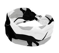 Black Dogs Bassotto Ombra Fascia larga per donne, Yoga Allenamento Fasce per Capelli Larghe Elastiche per Lavare il Viso Trucco
