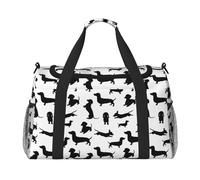 Black Dogs Borsa a tracolla da viaggio leggera impermeabile di grande capacità borsa da viaggio per oggetti personali borsa organizer, Nero , Taglia unica