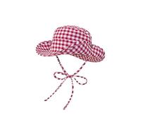 Black Dot Bucket Hat For Women, Multi-purpose, Sweet Lace-up, Fisherman, Summer, Wide Brim, UV Protection(Red)