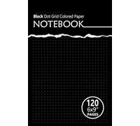 Black Dot Grid Colored Paper Notebook: Dotted Journal For Writing, Drawing, Planning, Junk Journaling, Scrapbooking