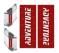 Black Doves 2pcs RIFRANGENTI ADESIVI compatibile con GIVI Monokey Trekker Outback Bauletto Alluminio TOP CASE 37 42 48 L (rosso)