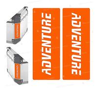 Black Doves 2pcs RIFRANGENTI ADESIVI compatibile con GIVI Monokey Trekker Outback Bauletto Alluminio TOP CASE 37 42 48 L (arancione)