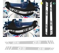 BLACK DOVES GRAPHICS 2 Adesivi riflettenti compatibili con Paramani Motorrad R 1200 GS Adventure e Normale R 1250 GS Adventure (Bianco Grigio)