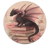 Black Drago with Pink Wings, Vecchi libri Puzzle Sostenibili Con Motivi Per Adulti Da Gioco in Legno Di Alta Qualità 1000pcs (67.5x67.5cm)