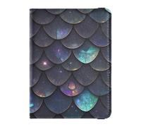 Black Dragon ScalesGlittering Porta passaporto decorativo in pelle e carta di vaccino Combo Travel Documenti Organizer Protector Porta passaporto Combo con Vaccino Card Slot Ultra Slim, Scaglie di