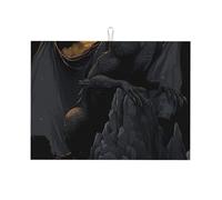 Black Dragon - Tappetino scolapiatti per bancone della cucina, in microfibra, assorbente, riutilizzabile, lavabile, extra large, 45,7 x 61 cm