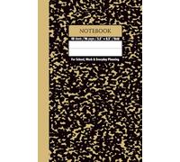 Black & Dry Sand Marble School Notebook - Grid, 96 Pages, 5.5" x 8.5", Soft Matte Cover: For schoolwork, math, science, creative projects, and daily planning