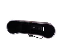 Black Dual USB Ports Seat Gap Storage Box Organizer Pocket Holder Universal