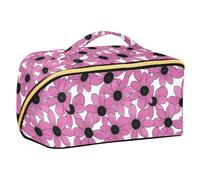 Black-Eyed Susan Simple Line Art Valentinesnes progettato borse cosmetiche con divisori borse da viaggio cosmetici impermeabili per le donne accessori da viaggio