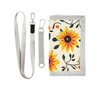 Black-eyed Tradizionale Messicano Folk Art portafogli trifold per gli uomini per maschio nylon casual mens portafogli con cordino billetera minimalista para hombre, Arte popolare messicana