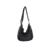 (Black) Fashionable Washed Denims Canvas Crossbody Bag with Adjustable Strap Stylish Women Men Shoulder Bag for Work and Leisure Blue
