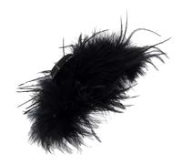 Black Feather Hair Piece - Black Feather Headpiece | Feather Hair Claw Clip Hair | Hair Clip Elegant Black Ostrich | Festival Use Large Artificial Ostrich Feathers Hairpin Clips for Fine Thick Hair