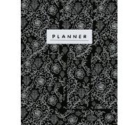 Black Floral Planner & Notebook: An Elegant Daily and Weekly Organizer with a Sophisticated Dark Botanical Cover: 204-Page Undated Journal with Light ... Design for Planning, Notes. | 8.5 x 11 Inches