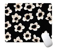 Black Flowers 1 Tappetini Mouse Confortevole Tappetino per Mouse Soffice Mousemat per Pc Laptop Gioco 25X30Cm