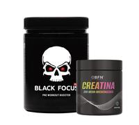 Black Focus 3.0 Pre Workout Booster 400 gr piu creatina BFN 200 mesh 250 gr