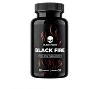 Black Focus - BLACK FIRE Pre Workout, Integratore Energetico per Palestra e Sport con 200 mg Caffeina, 500 mg L-Tirosina, Sinetrol Xpur e CaloriBurn - Formula con 7 Attivi, 90 Capsule