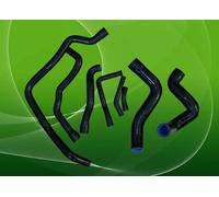BLACK For 1989-1995 BMW E34 M50 525 525I 528 530 530I 6CY SILICONE RADIATOR HOSE