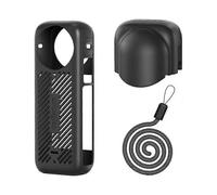 (Black) For Insta360 X4 Silicone Case, Silicone Anti-scratch Protective Case for Insta360 X4 with Heat Dissipation, for Insta 360 X4 Accessories
