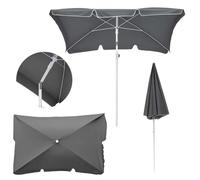BLACK FOREST PARASOL OGRODOWY SKŁADANY 2M SZARY L-0725S