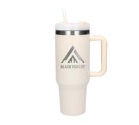 Black Forest | Tazza termica con cannuccia | thermos con manico, 1200 ml, beige