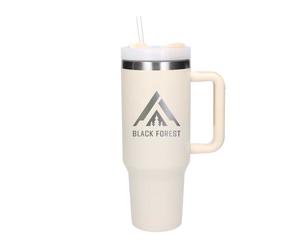 Black Forest | Tazza termica con cannuccia | thermos con manico, 1200 ml, beige