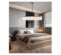 Black Frame Marble Ceiling Pendant Light Led Dimmable Fixture, Elegant Luxury Stone Lamps For Living Room Bedroom