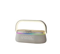 Black Friday Il compagno di scrivania ideale: caricabatterie wireless, altoparlante Bluetooth con orologio e luce notturna am