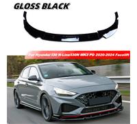 BLACK Front Bumper Spoiler Lip For Hyundai I30 N-Line/I30N MK3 PD 20-24 Facelift