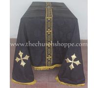 Black Funeral Pall Misura - 8' x12' a Linee Cattolica Requiem Mass,Corone