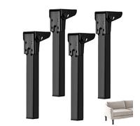 Black Furniture Legs Folding Table Legs | 4 pezzi Furniture Hardware - Household Dining Table Leg For Apartment Home Office Workshop Craft Room Garage Trade Shows Party Hosting Mobile Workstation