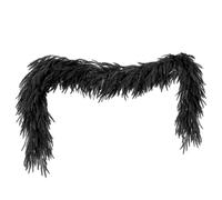 Black Garland For Mantle | 5.9ft Artificial Realistic Black Centerpiece |