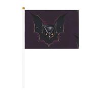 Black Ghost Bat sei pezzi stampato bandiera a mano su entrambi i lati 14 x 20,8 cm, adatta per attività di squadra tifo