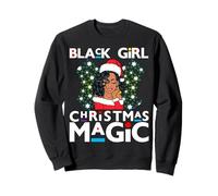 Black Girl Christmas Magic Melanie Donne Pelle Marrone Ragazze Felpa