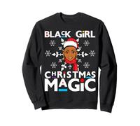 Black Girl Christmas Magic Melanie Donne Pelle Marrone Ragazze Felpa