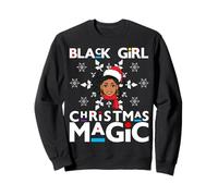 Black Girl Christmas Magic Melanie Donne Pelle Marrone Ragazze Felpa
