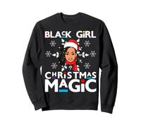 Black Girl Christmas Magic Melanie Donne Pelle Marrone Ragazze Felpa