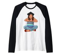 Black Girl Magic - Cappello da Laurea da Donna, melanina Maglia con Maniche Raglan