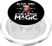 Black Girl Magic Melanin La signora Babbo Natale teme il Natale PopSockets PopGrip per MagSafe