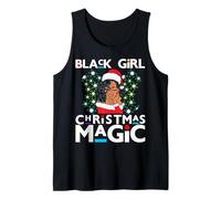 Black Girl Magic Melanin Mrs Claus - Parrucca a caschetto riccia con Pizzo Frontale Canotta