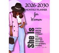 Black Girl Planner 2026-2030: Schedule Organizer From January 2026 to December 2030 (60 Months) with Holidays
