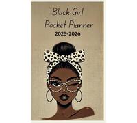Black Girl Pocket Planner 2025-2026: 2 Year small size Monthly Calendar- 4x6.5 inch- January 2025 to December 2026 - Black Women Pocket diary