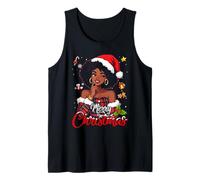 Black Girl Santa Hat Merry Christmas Pigiama afroamericano Canotta