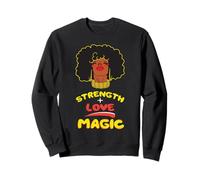 Black Girl Strength Plus Love è uguale a Magic Sassy Black Lives Felpa