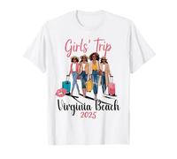 Black Girls Trip Virginia Beach 2025 Vacanza Compleanno Maglietta