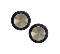 (black gold) 2PCS 3.54" Low Frequency Loudspeaker Diaphragm Woofers Radiator Music Bass Passive Speaker Repair Part black silver