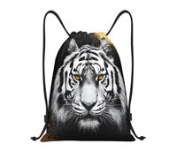 Black Gold Big Cat Borsa con Coulisse Stringa Sacca Regolabile Zainetto per Bambino Nuoto Viaggi 36X42Cm