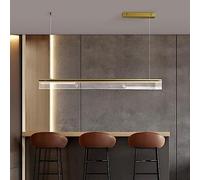 Black Gold Chandelier Creative Acrylic Lights LED18W Tricolor Light Hanging Lamps Restaurant Bar Long Droplight Nordic Minimalist Office Pendant Line Lighting Decoration