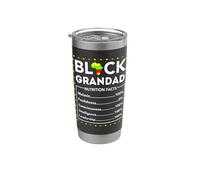 Black Grandad Valori nutrizionali Juneteenth King Father Pap Dad Bicchiere termico in acciaio inox doppia parete