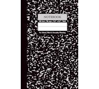 Black & Gray Marble School Notebook - Grid, 96 Pages, 5.5" x 8.5", Soft Matte Cover: For schoolwork, math, science, creative projects, and daily planning